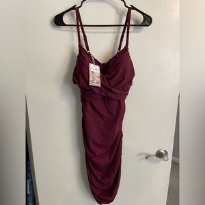 HALARA dark crimson Dress NWT